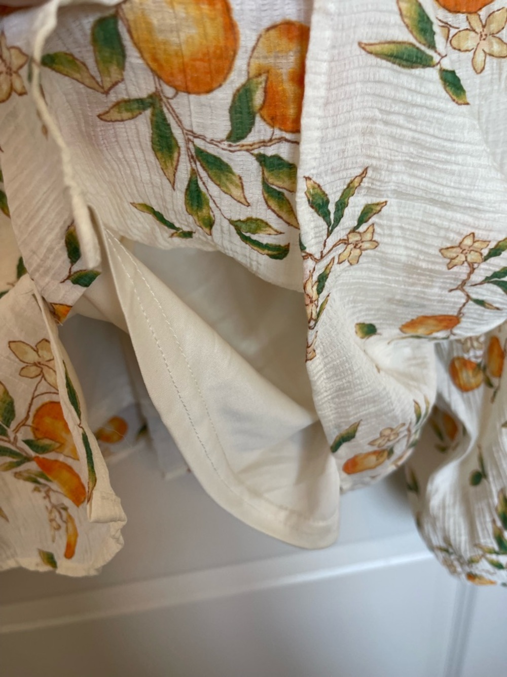 Dress Forum Cream Blouse with CitrusFloral Print - Picture 2 of 5